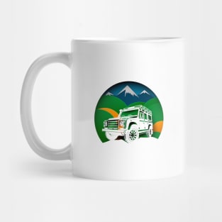 Offroad Land Rover Paper Art Carve Mug